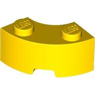 LEGO Yellow Brick, Round Corner 2 x 2 Macaroni with Stud Notch and Reinforced Underside 85080 - 4557533