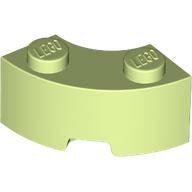 LEGO Yellowish Green Brick, Round Corner 2 x 2 Macaroni with Stud Notch and Reinforced Underside 85080 - 6382109