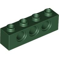 LEGO Dark Green Technic, Brick 1 x 4 with Holes 3701 - 4260494