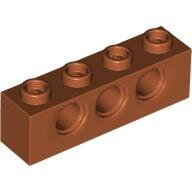 LEGO Dark Orange Technic, Brick 1 x 4 with Holes 3701 - 4263068