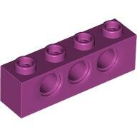 LEGO Magenta Technic, Brick 1 x 4 with Holes 3701 - 6282101