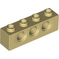 LEGO Tan Technic, Brick 1 x 4 with Holes 3701 - 4234365