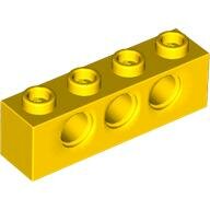 LEGO Yellow Technic, Brick 1 x 4 with Holes 3701 - 370124