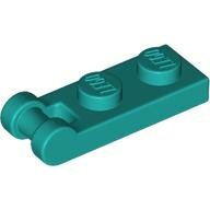 LEGO Dark Turquoise Plate, Modified 1 x 2 with Bar Handle on End 60478 - 6295286