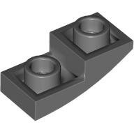 LEGO Dark Bluish Gray Slope, Curved 2 x 1 x 2/3 Inverted 24201 - 6215212