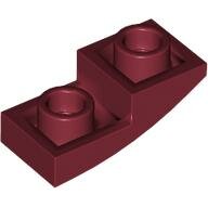 LEGO Dark Red Slope, Curved 2 x 1 x 2/3 Inverted 24201 - 6219655