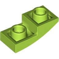 LEGO Lime Slope, Curved 2 x 1 x 2/3 Inverted 24201 - 6210413