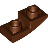 LEGO Reddish Brown Slope, Curved 2 x 1 x 2/3 Inverted 24201 - 6172922