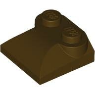 LEGO Dark Brown Slope, Curved 2 x 2 x 2/3 with 2 Studs and Curved Sides 47457 - 6046939