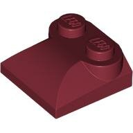 LEGO Dark Red Slope, Curved 2 x 2 x 2/3 with 2 Studs and Curved Sides 47457 - 4218695