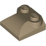 LEGO Dark Tan Slope, Curved 2 x 2 x 2/3 with 2 Studs and Curved Sides 47457 - 4614858