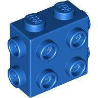 LEGO Blue Brick, Modified 1 x 2 x 1 2/3 with Studs on Side and Ends 67329 - 6378789