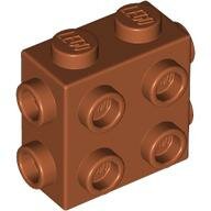 LEGO Dark Orange Brick, Modified 1 x 2 x 1 2/3 with Studs on Side and Ends 67329 - 6398380