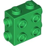 LEGO Green Brick, Modified 1 x 2 x 1 2/3 with Studs on Side and Ends 67329 - 6451739