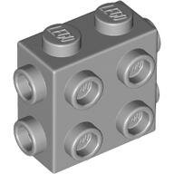 LEGO Light Bluish Gray Brick, Modified 1 x 2 x 1 2/3 with Studs on Side and Ends 67329 - 6301870