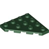 LEGO Dark Green Wedge, Plate 4 x 4 Cut Corner 30503 - 4297716