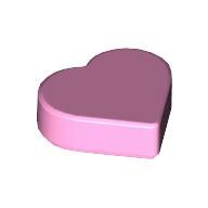 LEGO Bright Pink Tile, Round 1 x 1 Heart 39739 - 6275466
