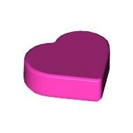 LEGO Dark Pink Tile, Round 1 x 1 Heart 39739 - 6256130