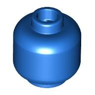 LEGO Blue Minifigure, Head (Plain) 3626 - 4586188