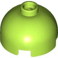 LEGO Lime Brick, Round 2 x 2 Dome Top 553 - 6429057