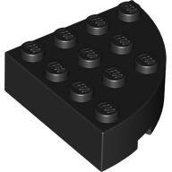 LEGO Black Brick, Round Corner 4 x 4 Full Brick 2577 - 4142870