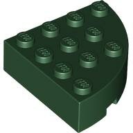 LEGO Dark Green Brick, Round Corner 4 x 4 Full Brick 2577 - 4631909