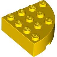 LEGO Yellow Brick, Round Corner 4 x 4 Full Brick 2577 - 6339202
