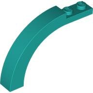LEGO Dark Turquoise Arch 1 x 6 x 3 1/3 Curved Top 6060 - 6390729