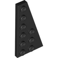 LEGO Black Wedge, Plate 6 x 3 Right 54383 - 4283046
