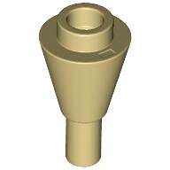 LEGO Tan Cone 1 x 1 Inverted with Bar 11610 - 6017003