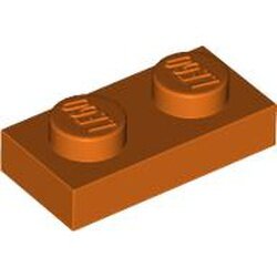 LEGO Reddish Orange Plate 1 x 2 3023 - 4211150