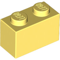 LEGO Bright Light Yellow Brick 1 x 2 3004 - 6022083