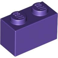 LEGO Dark Purple Brick 1 x 2 3004 - 4640739