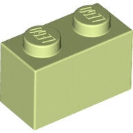 LEGO Yellowish Green Brick 1 x 2 3004 - 6104578
