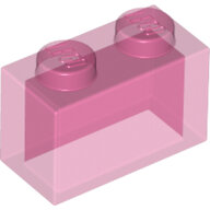 LEGO Trans-Dark Pink Brick 1 x 2 without Bottom Tube 3065 - 6096995