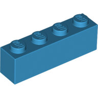 LEGO Dark Azure Brick 1 x 4 3010 - 6213272