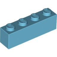 LEGO Medium Azure Brick 1 x 4 3010 - 6036238