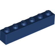 LEGO Dark Blue Brick 1 x 6 3009 - 6221672