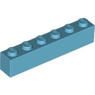 LEGO Medium Azure Brick 1 x 6 3009 - 4619653