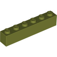 LEGO Olive Green Brick 1 x 6 3009 - 6020143