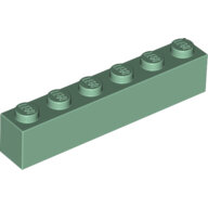 LEGO Sand Green Brick 1 x 6 3009 - 6177081