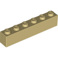 LEGO Tan Brick 1 x 6 3009 - 4112982