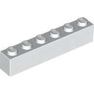 LEGO White Brick 1 x 6 3009 - 300901