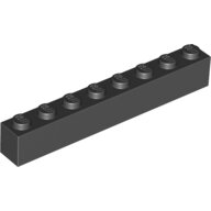 LEGO Black Brick 1 x 8 3008 - 300826