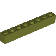 LEGO Olive Green Brick 1 x 8 3008 - 6058219