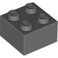 LEGO Dark Bluish Gray Brick 2 x 2 3003 - 4211060