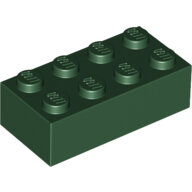 LEGO Dark Green Brick 2 x 4 3001 - 4260493
