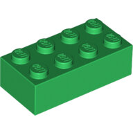 LEGO Green Brick 2 x 4 3001 - 4106356