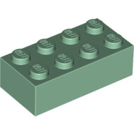 LEGO Sand Green Brick 2 x 4 3001 - 6075626