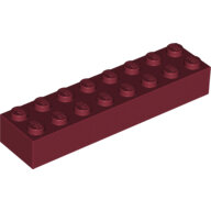 LEGO Dark Red Brick 2 x 8 3007 - 6089263